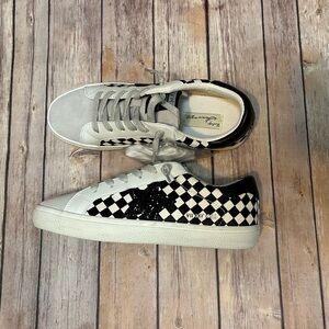 Vintage Havana Monochrome Checkered Sneakers